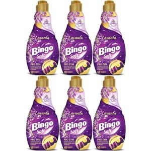 Bingo Soft Çamaşır Yumuşatıcı Konsantre 1440ML Lavanta (6 Lı Set)