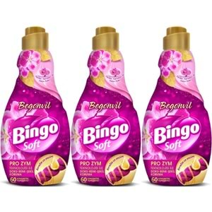 Bingo Soft Çamaşır Yumuşatıcı Konsantre 1440ML Begonvil (3 Lü Set)