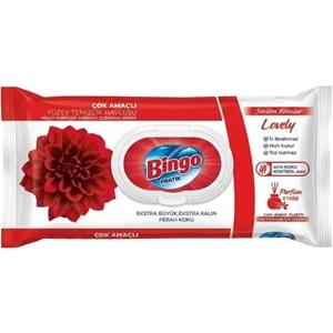 Bingo Clean Yüzey Temizlik Havlusu 96 Yaprak Sevilen Kokular Lovely - Gül (4 Lü Set) 384 Yaprak