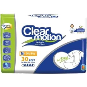 Clearmotion Yetişkin Bezi Bel Bantlı M - Orta - Medium 60 Adet (2PK*30)