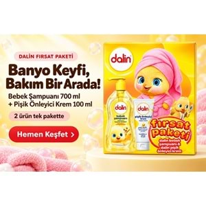 Dalin Bebek Şampuanı 700 ML + Pişik Önleyici Krem 100 ML Fırsat Paketi (4 Lü Set)