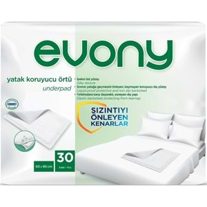 Evony Yetişkin Bezi Bel Bantlı Tekstil Yüzey Ekstra Büyük 120 Adet+Yatak Koruyucu Örtü 60 Adet