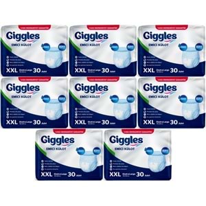 Giggles Yetişkin Bezi Emici Külot Ekstra Büyük (XXL) (Bel Ölçüsü 150 - 200 CM) 240 Adet