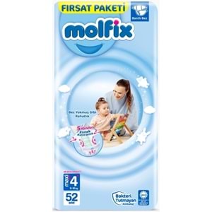 Molfix Bebek Bezi 4+ Beden 9-16 KG Maxi Plus 156 Adet Aylık Fırsat Pk