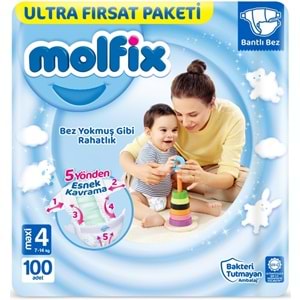 Molfix Bebek Bezi 4 Beden 7-14 KG Maxi 600 Adet Ekstra Ultra Fırsat Pk