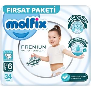 Molfix Premium Bebek Bezi 6 Beden 15+ KG Extra Large 68 Adet Ekonomik Ultra Fırsat Pk