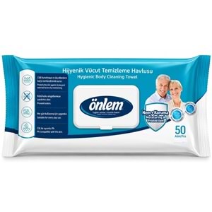 Önlem Hijyenik Vücut Temizleme Islak Mendil Havlu 1200 Yaprak (24PK*50)