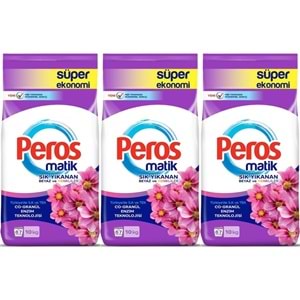 Peros Matik Toz Çamaşır Deterjanı 30KG Yıldız Çiçeği (Beyaz ve Renkliler) (201 Yıkama) (3PK*10KG)