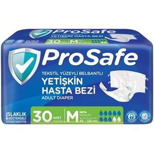 Prosafe Yetişkin Bezi Bel Bantlı Tekstil Yüzey M - Medium - Orta Boy 150 Adet (5PK*30)