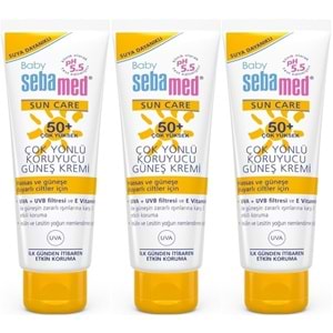 Sebamed Baby Sun Care Güneş Kremi 75ML 50+ Çok Yüksek Faktör Çoçuk (3 Lü Set)