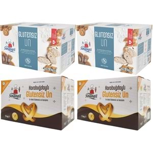 Sinangil Glutensiz Un 10KG (10000GR) + Glutensiz Karabuğdaylı 10KG (10000GR) Toplam:20KG