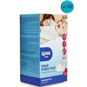 Wee Baby Klasik Göğüs Pedi (40 Lı) 1440 Adet (36PK*40) 1 Koli