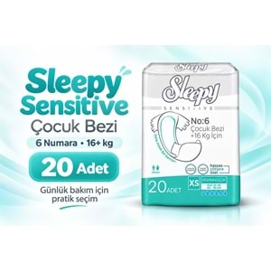 Sleepy Çocuk Bezi Bel Bantlı XS - Extra Küçük - Ekstra Küçük 240 Adet (16+ KG Bel Ölçüsü 40-70 CM)