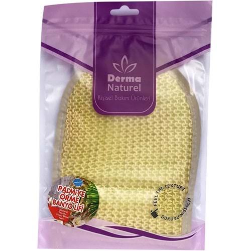 Derma Naturel Palmiye Lifi Örme Banyo Eldiveni (15*24CM) MS-04