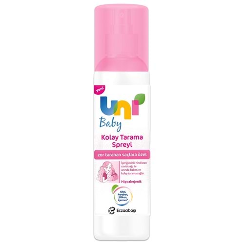 Uni Baby Kolay Saç Tarama Spreyi 200ML Zor Taranan Saçlara Özel