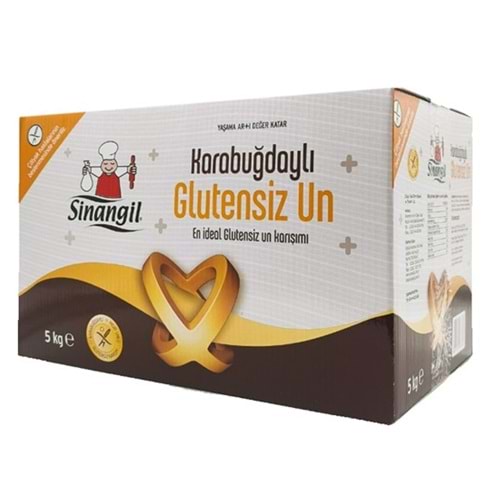Sinangil Glutensiz Un 5KG (5000GR) Kutu Karabuğdaylı