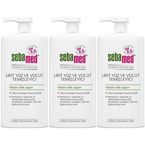 Sebamed Yüz ve Vücut Temizleyici Likit 750 ML (3 Lü Set)