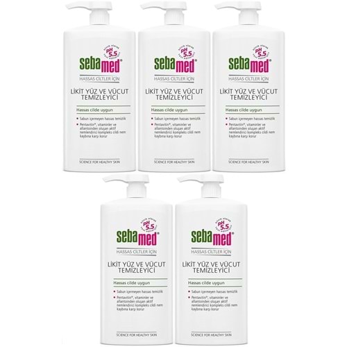 Sebamed Yüz ve Vücut Temizleyici Likit 750 ML (5 Li Set)