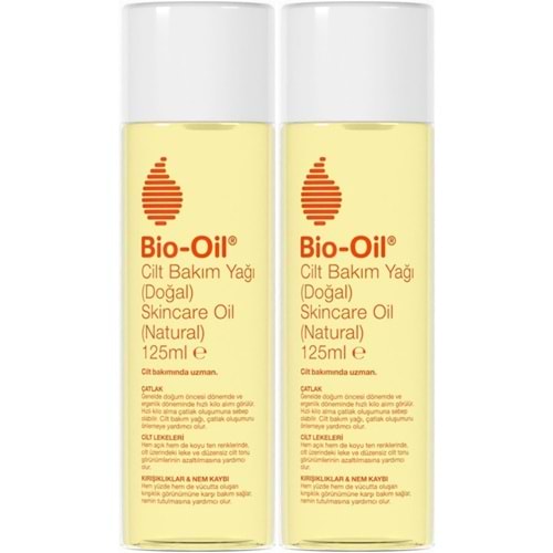 Bio-Oil %100 Natural Çatlak & Leke Karşıtı Nemlendirici Doğal Cilt Bakım Yağı 125ML (2 Li Set)