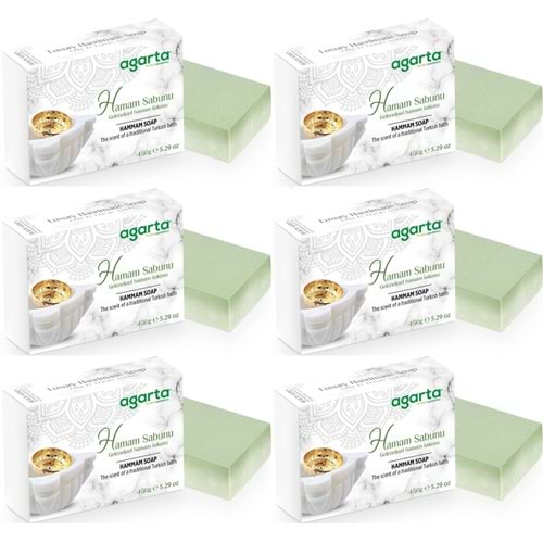 Agarta El Yapımı Doğal Sabun 150GR Hamam (6 Lı Set)