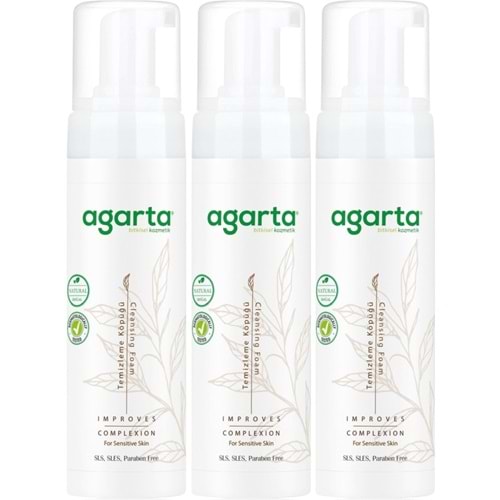 Agarta Doğal Yüz Temizleme Köpüğü 225ML (3 Lü Set)