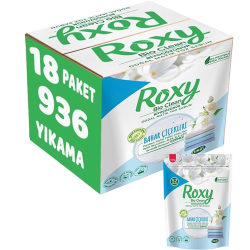 Dalan Roxy Bio Clean Matik Sabun Tozu 1.6Kg Bahar Çiçekleri (18 Li Set) (936 Yıkama)