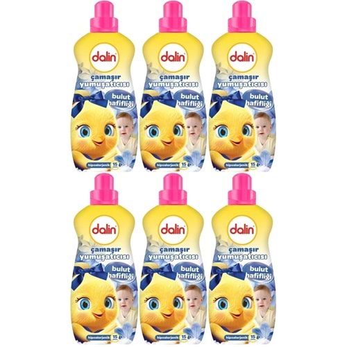 Dalin Çamaşır Yumuşatıcı 1500ML Bulut Hafifliği (Hipoalerjenik) (6 Lı Set)