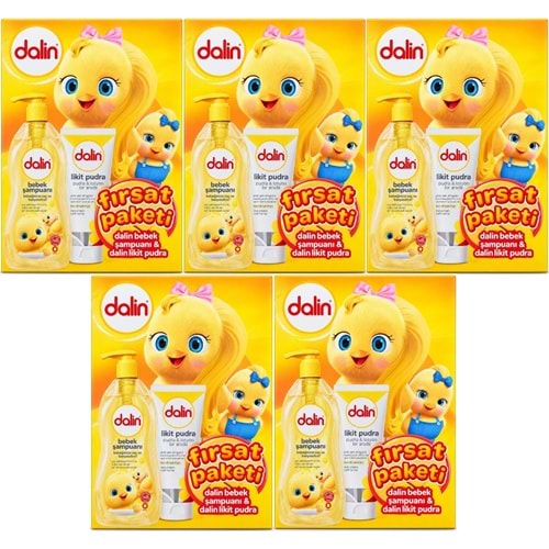 Dalin Bebek Şampuanı 700 ML + Likit Pudra 100 ML Fırsat Paketi (5 Li Set)
