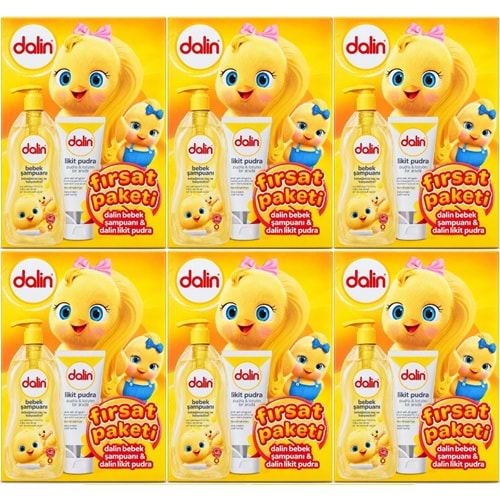 Dalin Bebek Şampuanı 700 ML + Likit Pudra 100 ML Fırsat Paketi (6 Lı Set)