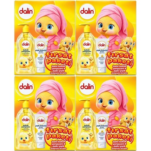 Dalin Bebek Şampuanı 700 ML + Pişik Önleyici Krem 100 ML Fırsat Paketi (4 Lü Set)