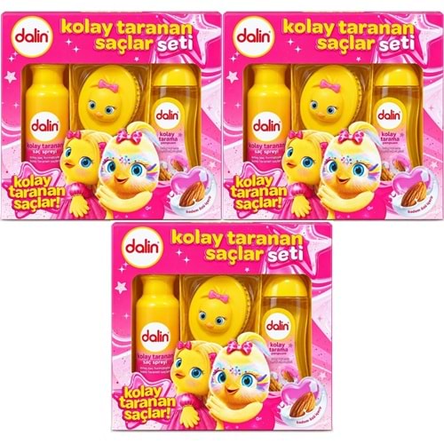 Dalin Kolay Taranan Saçlar Seti (Şampuan + Sprey + Tarak) Avantaj Paket (3 Lü Set)