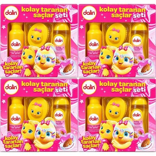 Dalin Kolay Taranan Saçlar Seti (Şampuan + Sprey + Tarak) Avantaj Paket (4 Lü Set)