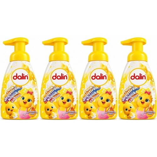 Dalin Köpük Sabun 200 ML Renk Değiştiren (Çocuklar İçin) (4 Lü Set)