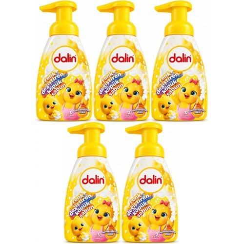 Dalin Köpük Sabun 200 ML Renk Değiştiren (Çocuklar İçin) (5 Li Set)