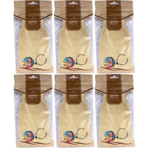 Derma Naturel Bebek Banyo Eldiveni Hassas Ciltlere Özel (15*24CM) MS-01 (6 Lı Set)