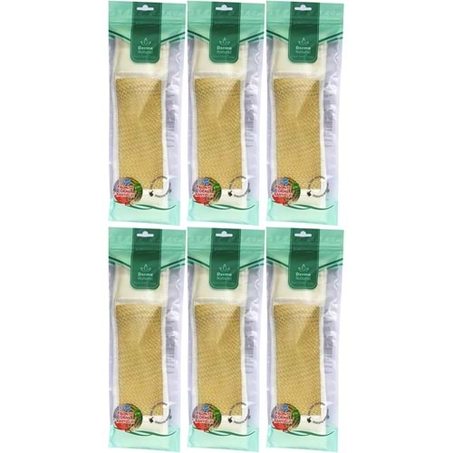 Derma Naturel Palmiye Örme İpli Banyo Kemeri (8*24CM) (6 Lı Set)