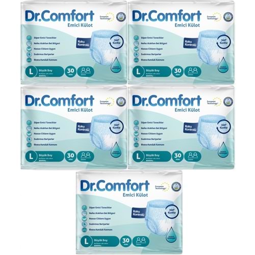 Dr.Comfort Yetişkin Bezi Emici Külot L - Büyük - Large 150 Adet