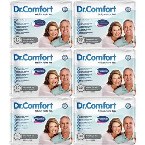 Dr.Comfort Yetişkin Bezi Bel Bantlı Tekstil Yüzeyli XL - Ekstra Büyük 180 Adet