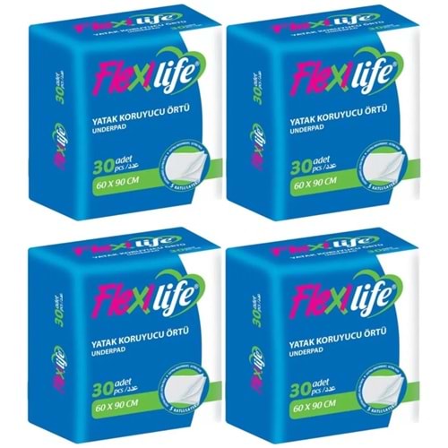 Flexi Life Yetişkin Alt Açma Yatak Koruyucu Örtü 60*90CM Klasik 120 Adet (4PK*30)