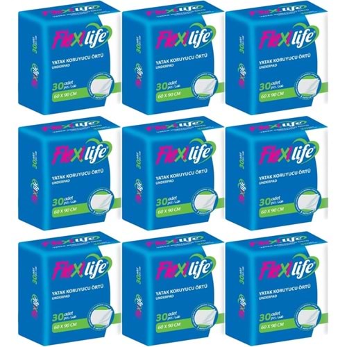 Flexi Life Yetişkin Alt Açma Yatak Koruyucu Örtü 60*90CM Klasik 270 Adet (9PK*30)