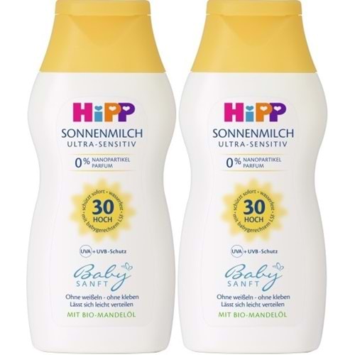 Hipp Babysanft Bebek Güneş Sütü 200Ml (30 Faktör) (2 Li Set)