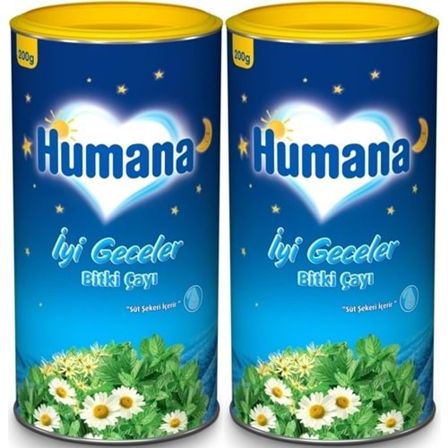 Humana İyi Geceler Çayı 200GR (Melisa Yağı İçeren Karışık Bitki İçecek Tozu) (2 Li Set)