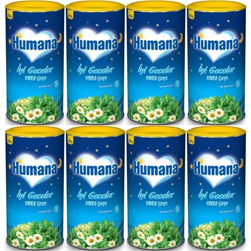 Humana İyi Geceler Çayı 200GR (Melisa Yağı İçeren Karışık Bitki İçecek Tozu) (8 Li Set)