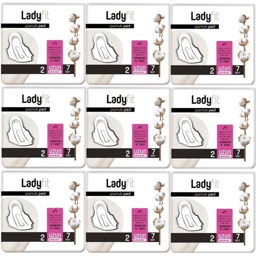 Ladyfit Pamuk Ped Uzun 9 Lu Set (İç Adet 63) (9PK*7)