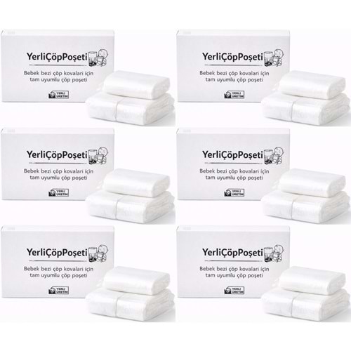Mandaş Tommee Tippee Twist & Click Çöp Poşeti Tam Uyumlu Yerli (3 Lü Yedek Set) KOVASIZ (6 Lı Set)
