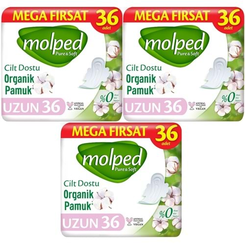 Molped Pure&Soft Hijyenik Ped Uzun 108 (3PK*36) Adet Mega Pk