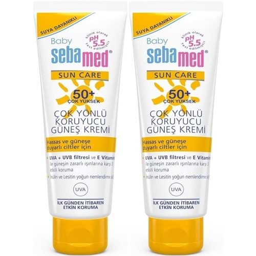 Sebamed Baby Sun Care Güneş Kremi 75ML 50+ Çok Yüksek Faktör Çoçuk (2 Li Set)