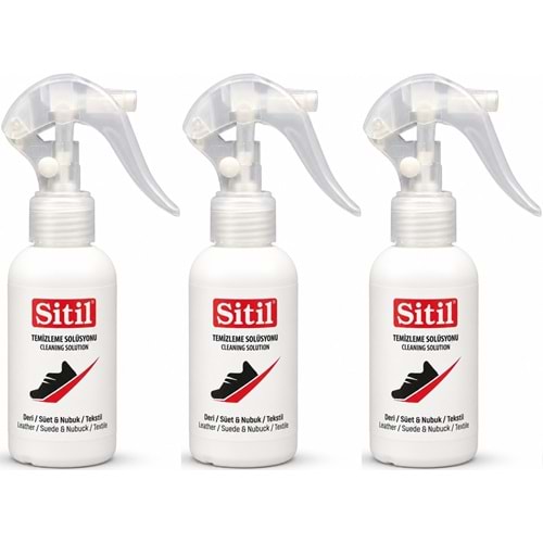 Sitil Ayakkabı Temizleme Solüsyonu 100 ML (Sneaket - Deri - Süet - Nubuk - Kumaş) (3 Lü Set)