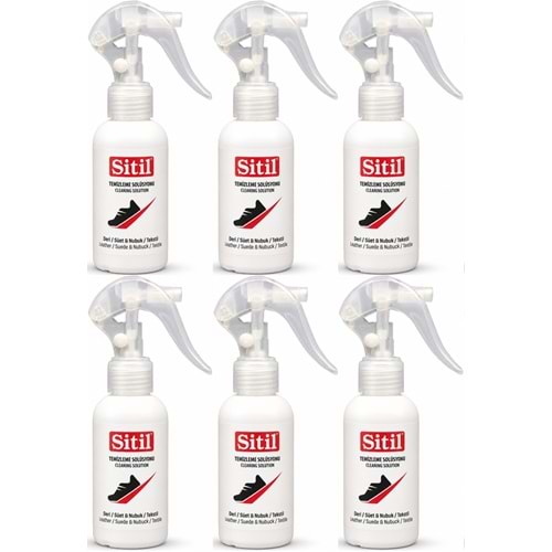 Sitil Ayakkabı Temizleme Solüsyonu 100 ML (Sneaket - Deri - Süet - Nubuk - Kumaş) (6 Lı Set)