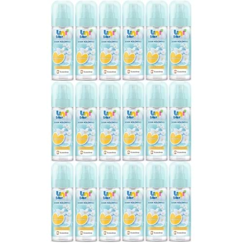 Uni Baby Bebek Kolonyası 150ML Nemlendiricili/Çiçeksi Ferahlık (18 Li Set)